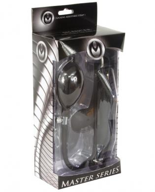 Silencer Inflatable Locking Silicone Penis Gag Black