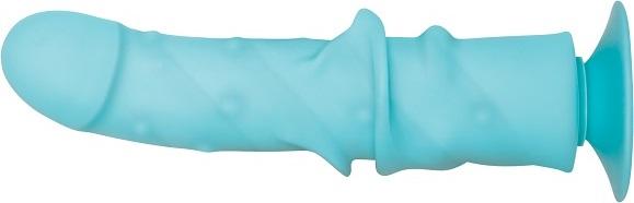Love Large Real Feel Dual Layer Dildo Blue