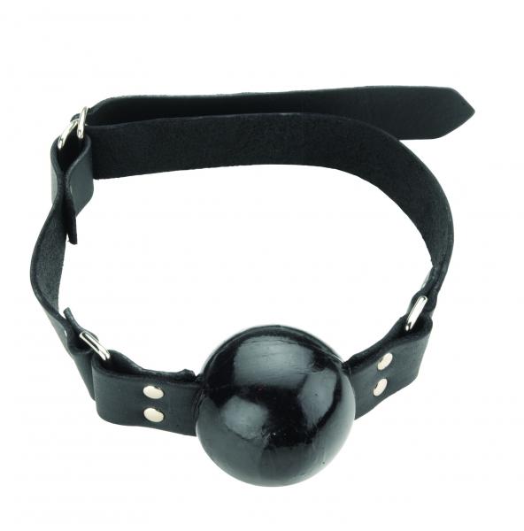Large Ball Gag With D Ring 2 Inch - Black