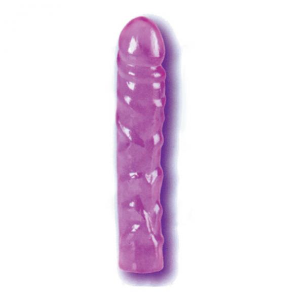 Reflective Gel Veined Chubby 8.5 Inch Purple Dildo