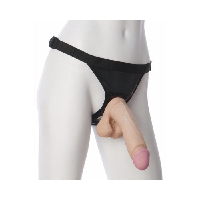 Vac-U-Lock 8'' Ultraskyn Dildo with Ultra Harness - Beige