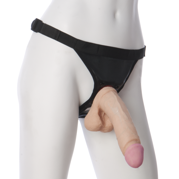 Vac-U-Lock 8'' Ultraskyn Dildo with Ultra Harness - Beige