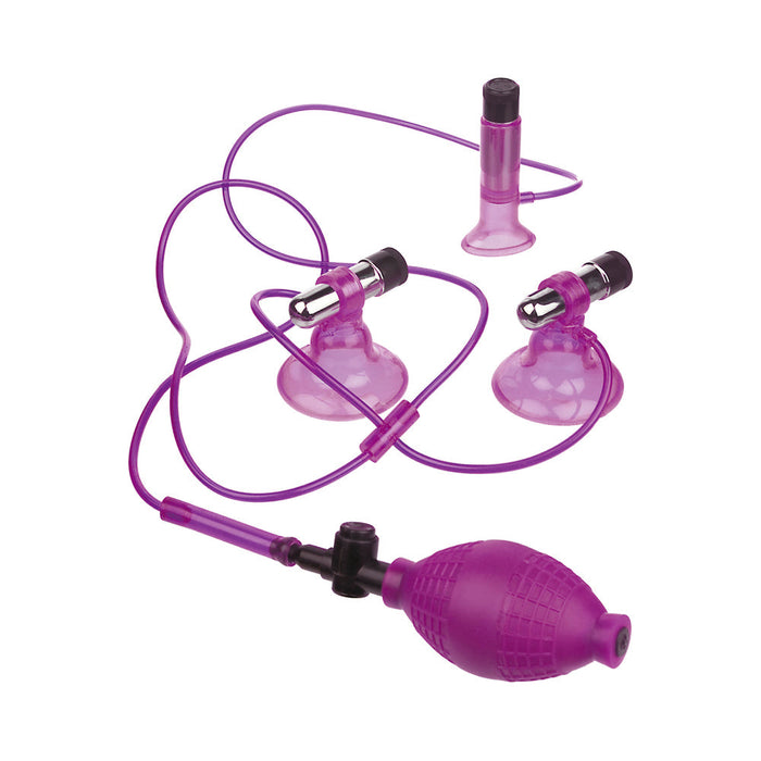 Fetish Fantasy Vibrating Triple Suckers Purple