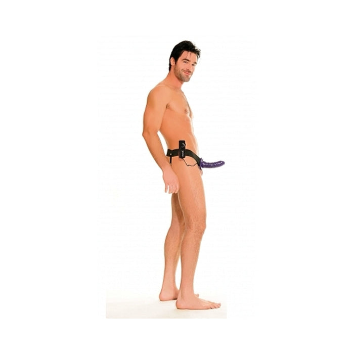 Fetish Fantasy For Him Or Her Vibrating Hollow Strap-on Purple
