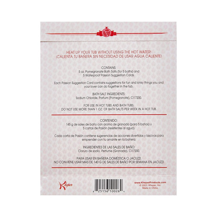Passion Bath Salts & Suggestion Cards - Pomegranate
