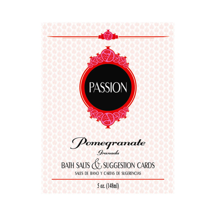 Passion Bath Salts & Suggestion Cards - Pomegranate