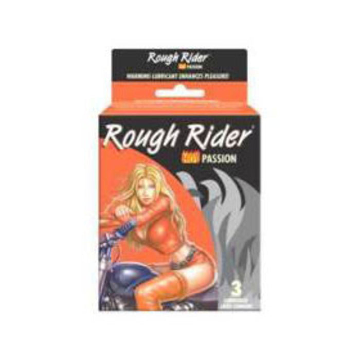 Rough Rider Hot Passion Condoms Warming Lubricant 3 Pack