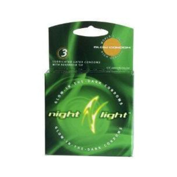 Night Light Glow-in-the-dark Condoms (3 Pack)