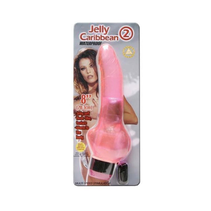 Waterproof Jelly Caribbean #2 Vibrator - Pink
