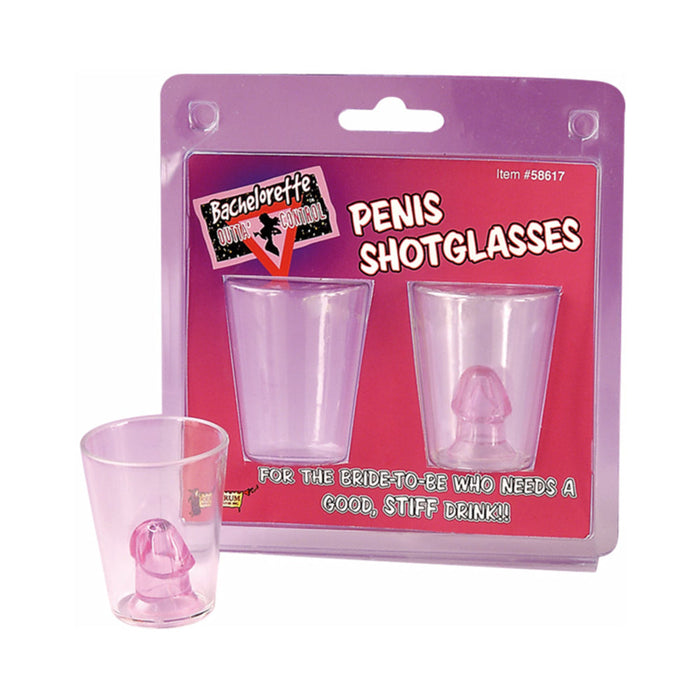 Bachelorette Outta' Control Penis Shot Glasses