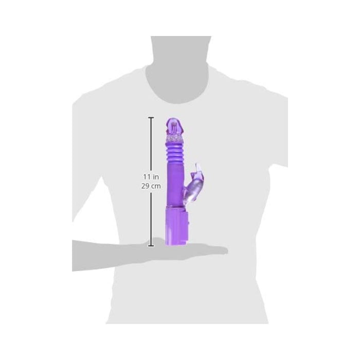 Deep Stroker Rabbit Vibe With Clit Stimulator - Purple
