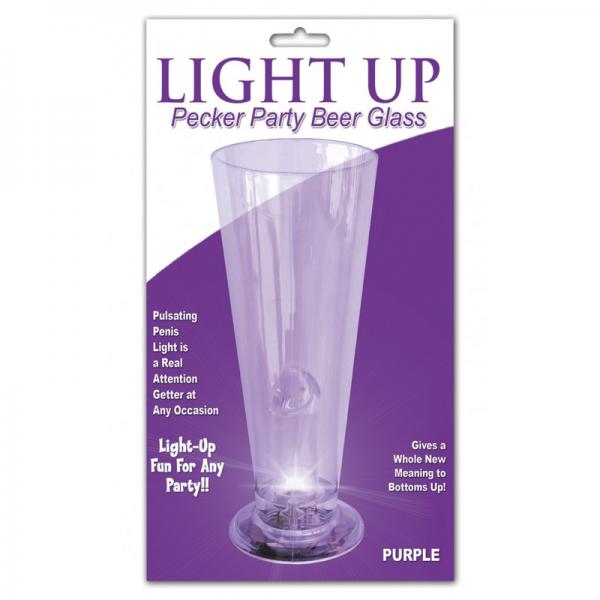 Beer Glass Light Up Pecker Party Purple