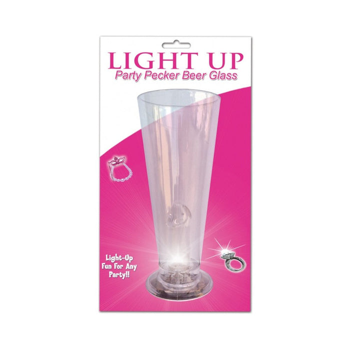 Beer Glass Party Pecker Light Up Clear