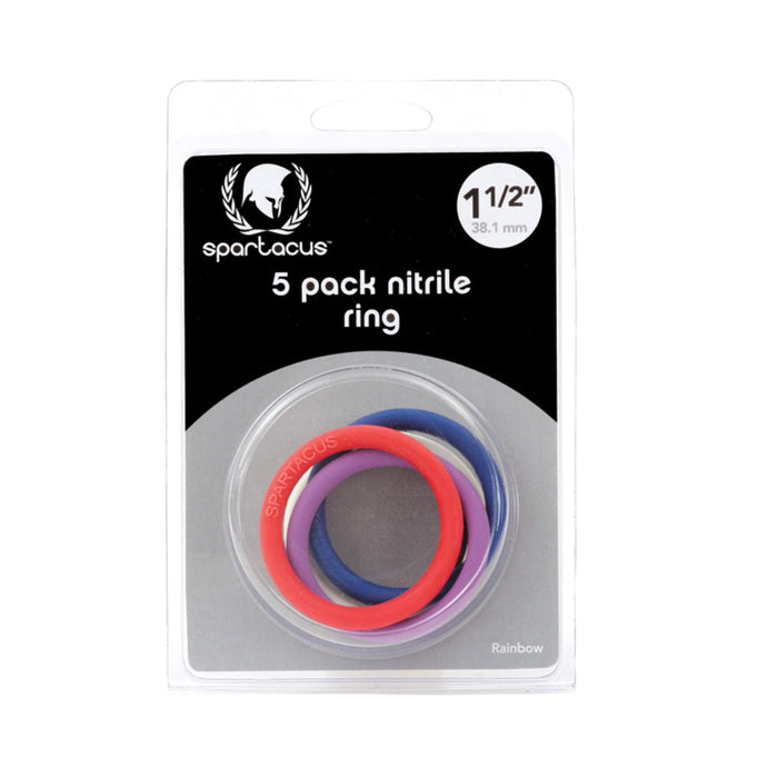 Spartacus Nitrile Cock Rings 5 Pack 1.5 inches