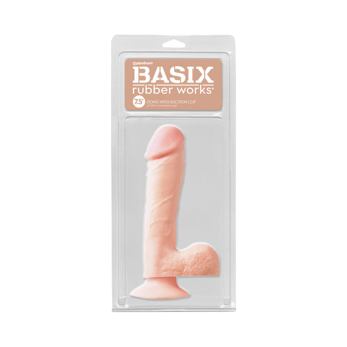 Basix Rubber Works 7.5in. Dong Suction Cup Beige