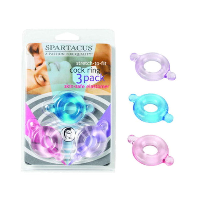Elastomer C Ring Set - Blue, Purple, Pink