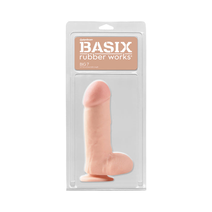 Basix Rubber Works - Big 7in Dong With Suction Cup Flesh
