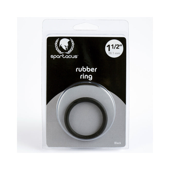 Spartacus Rubber Cock Ring 1.5in. (black)