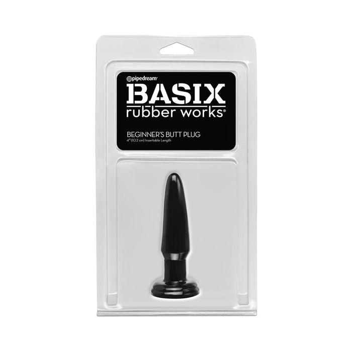 Basix Rubber Beginners Butt Plug Black