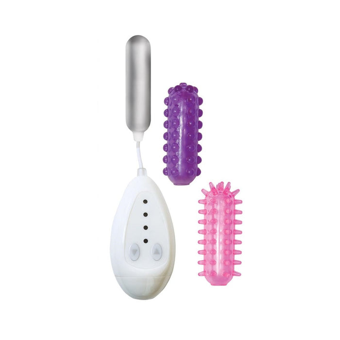 Passion Bullet Vibrating Bullet with 2 Sleeves