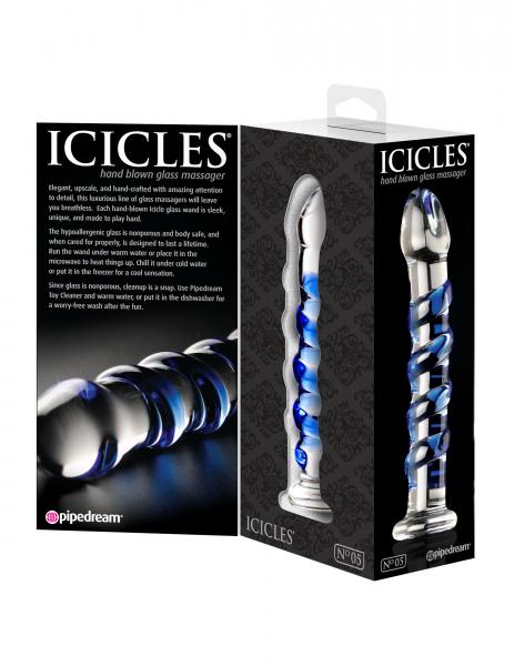 Icicles No 5 Glass Dong 7 Inches Clear