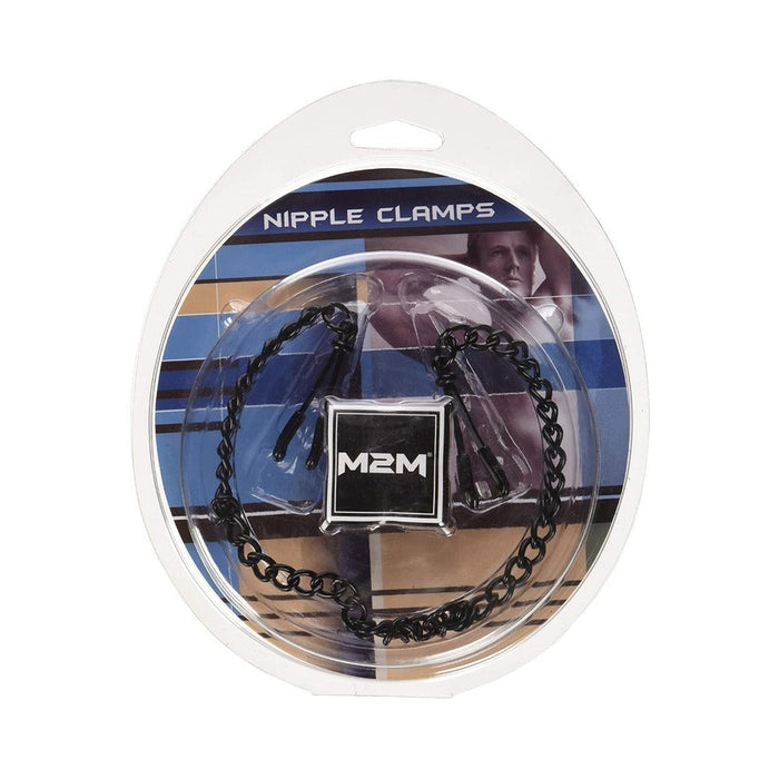 H2h Nipple Clamps Tweezer With Chain (black)