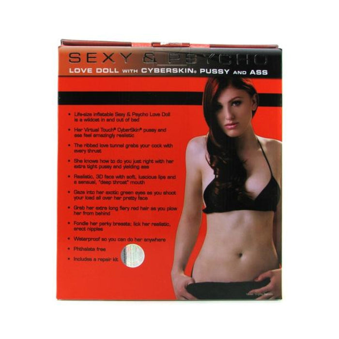 Sexy And Psycho Inflatable Love Doll With Cyberskin Pussy And Ass Masturbators