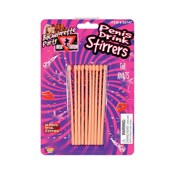Bachelorette Penis Drink Stirrers (10)