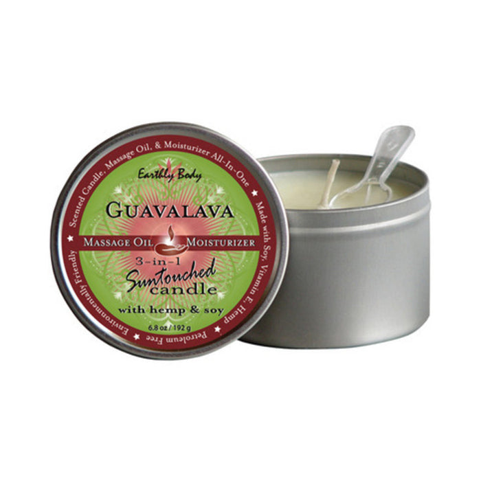 3 In 1 Round Massage Oil Candle Guavalava 6oz