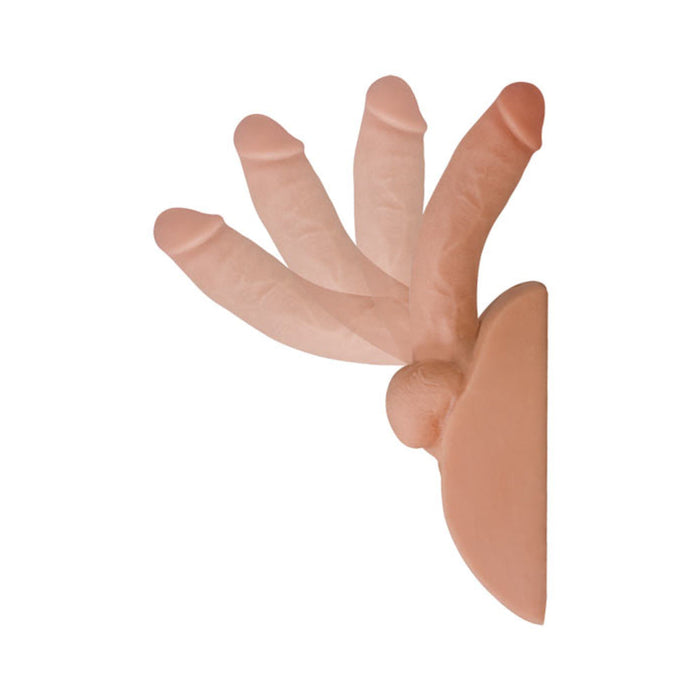 Adam Male Toys Rock Hard Cyberskin Ass Stroker With Erect Cock