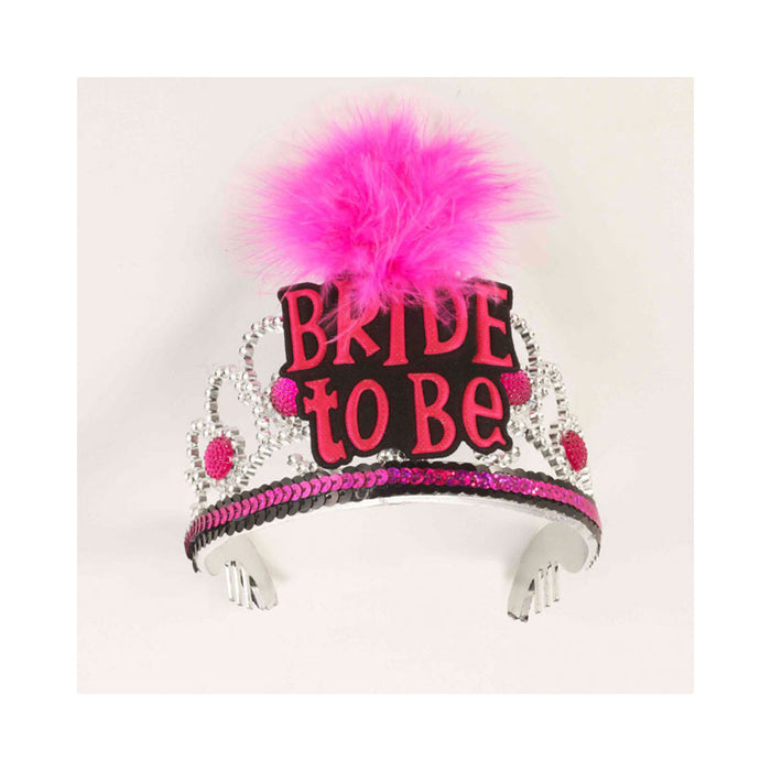Bride To Be Tiara-Blk/Pink