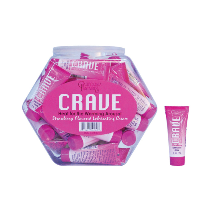 Crave Heat (warming) Strawberry Flavored Lubricating Cream (bowl Of 36)
