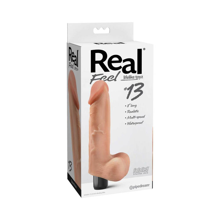 Real Feel No 13 Beige Vibrating Dildo