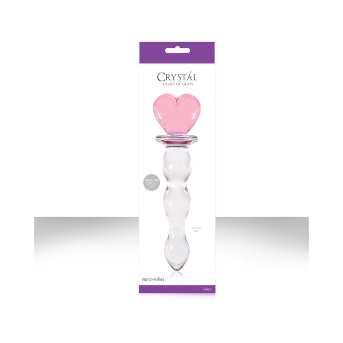 Crystal Heart Of Glass Wand and Vase - Pink