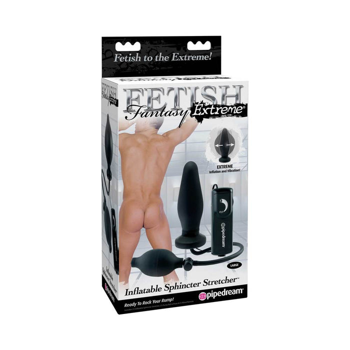 Inflatable Sphincter Stretcher Butt Plug Large Black