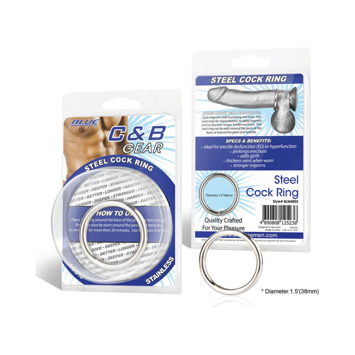 C & B Gear Steel Cock Ring 1.5 inches