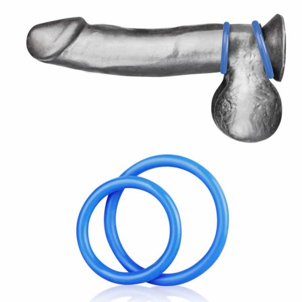 Cb Gear Silicone Cock Ring Set Blue