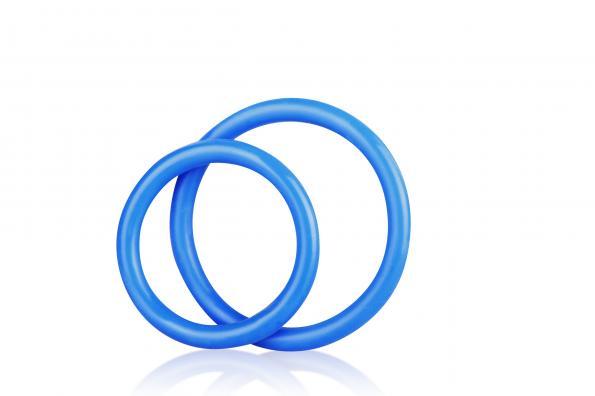 Cb Gear Silicone Cock Ring Set Blue
