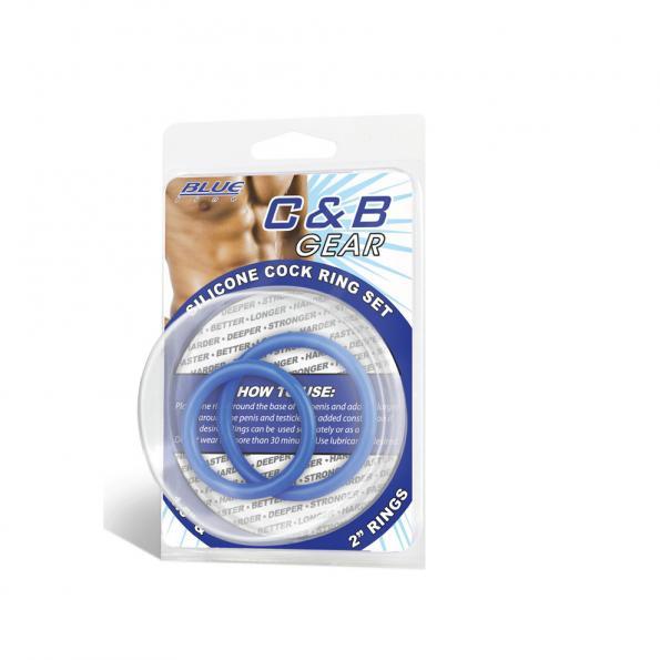 Cb Gear Silicone Cock Ring Set Blue