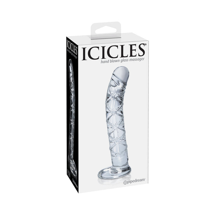 Icicles No. 60 Glass G-Spot Dong Clear