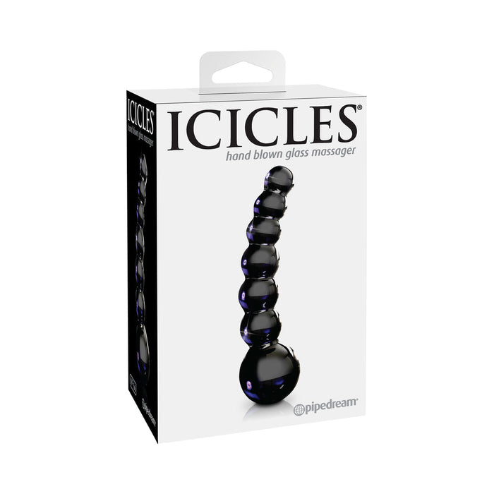 Icicles No 66 Glass Massager Black