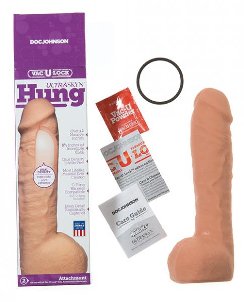 Vac-U-Lock 12 inches Ultraskyn Hung Dong