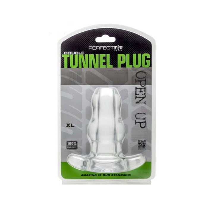 Double Tunnel Plug X-Large Clear