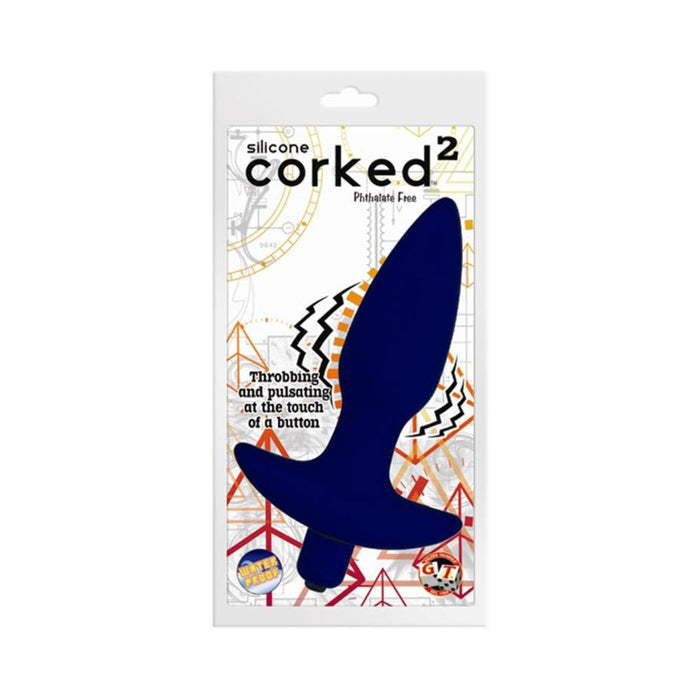 Corked 2 Medium Blue Butt Plug