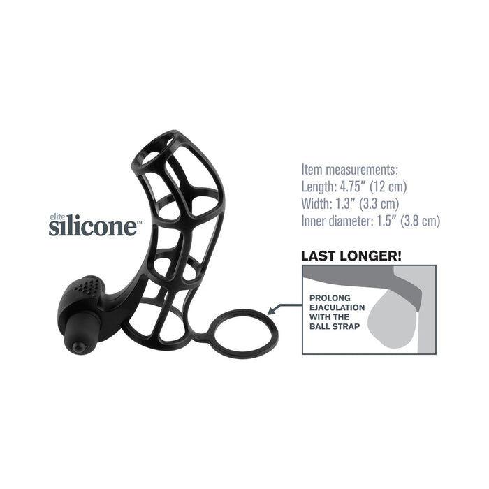 Deluxe Silicone Power Cage - Black