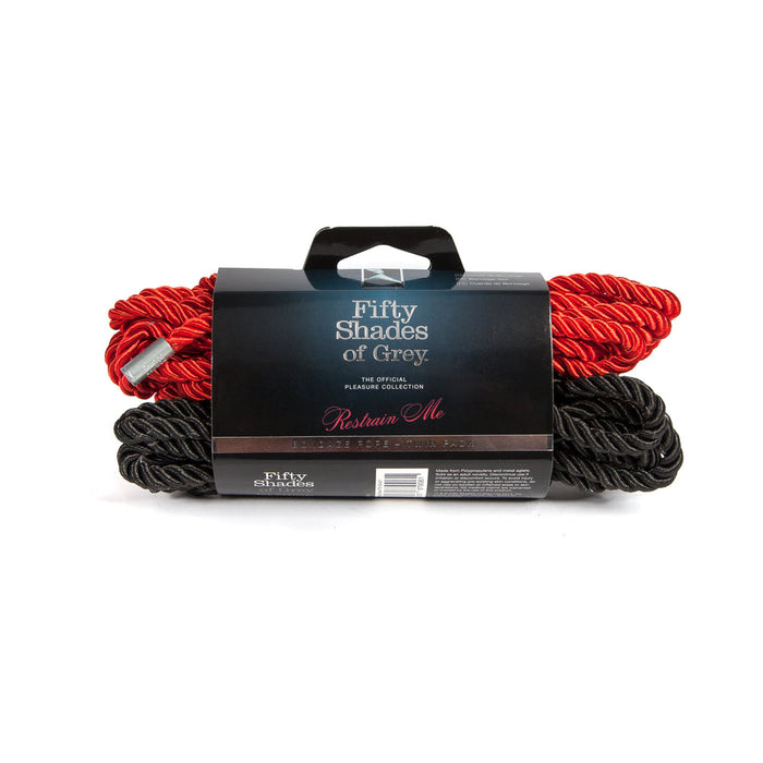 Fifty Shades Of Grey Restrain Me Bondage Rope Twin Pack (1 Red/ 1 Black)