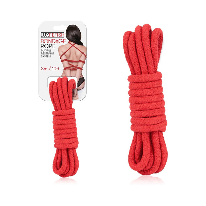 Lux Fetish Bondage Rope Red 10 Feet