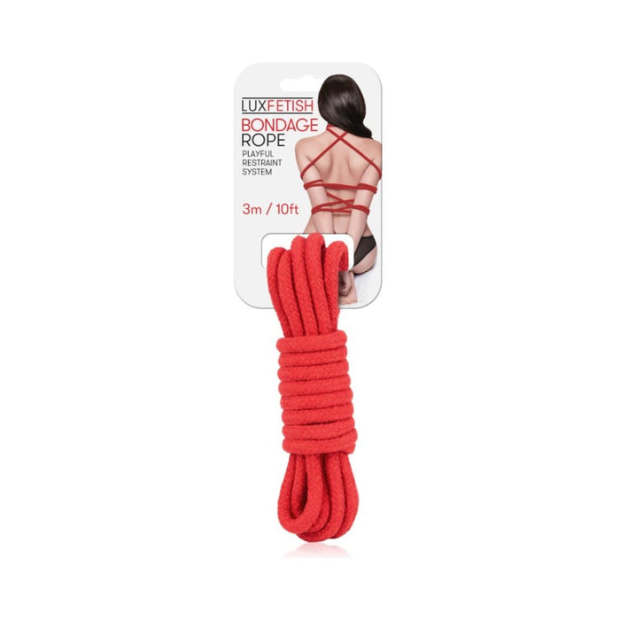 Lux Fetish Bondage Rope Red 10 Feet