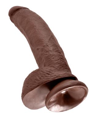 King Cock 9 Cock w/Balls - Brown