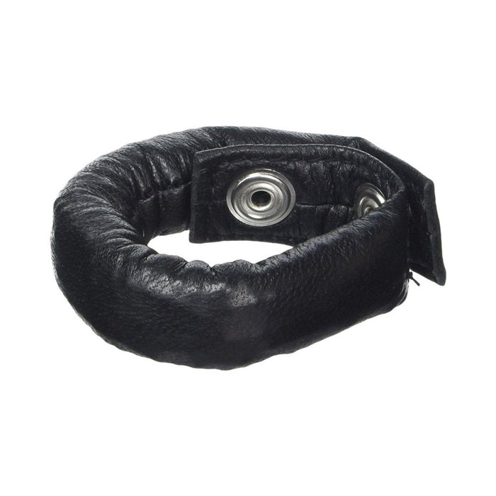 Rouge Weighted Cock Strap Black Leather